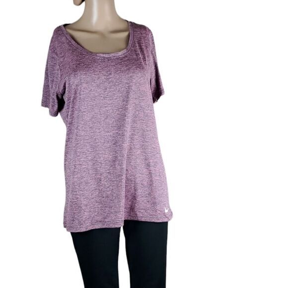 Nike Purple Heathered Dry Fit T-Shirt - Picture 1 of 5